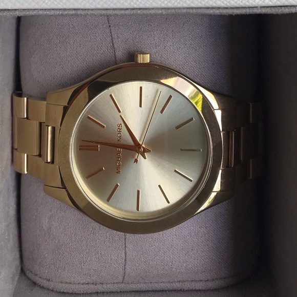 Authentic Michael Kors Slim Runway Watch Luxe
